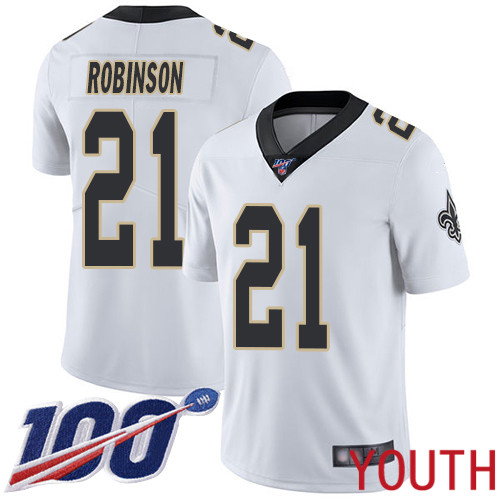 New Orleans Saints Limited White Youth Patrick Robinson Road Jersey NFL Football #21 100th Season Vapor Untouchable Jersey->youth nfl jersey->Youth Jersey
